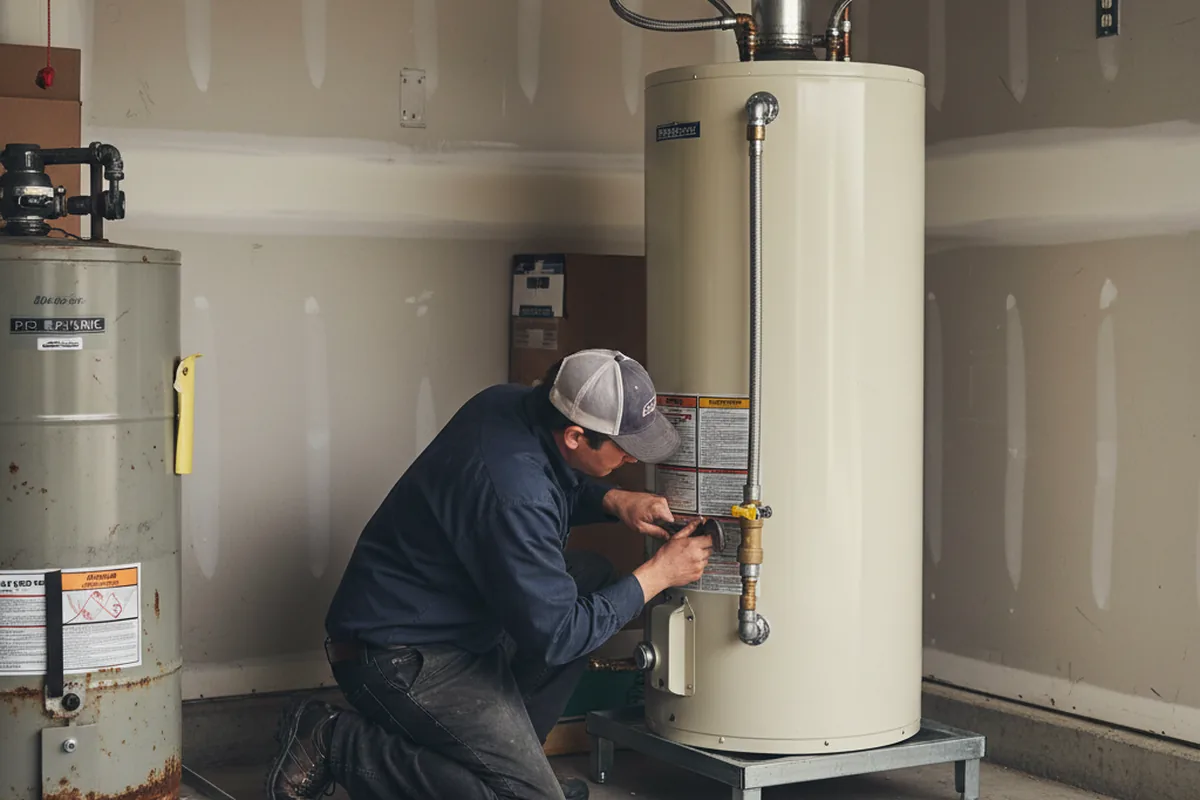 Water heater and shutoff valve replacement in Mountain Top