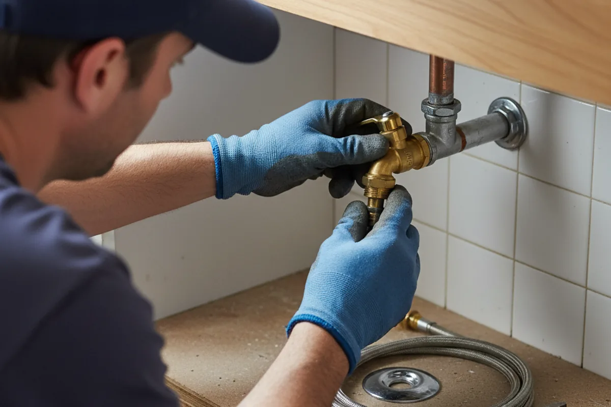 Shutoff valve and fitting work during Emergency Plumbing in Mountain Top